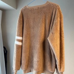 極美品 neos ビッグシルエット 袖ライン ボア トレーナーの画像