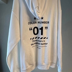 ビッグシルエット プリント プルオーバーパーカー Starting Overの画像