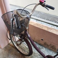 【後タイヤパンク】 ママチャリ　自転車の画像