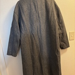 ダークグレー　ロングコート  XL　の画像