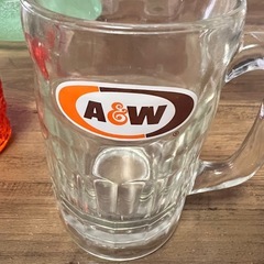 A&W a&w ヴィンテージ　USA vintage】A&W ビアジョッキマグ コップ グラス　マグカップ　アンティーク　初期　コップ　エンダー　希少　の画像