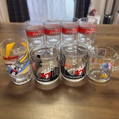 コカ・コーラ バグズ・8個セット　ゴーストバスターズ コップ　マックヴィンテージ　アンティーク　ファイヤーキング　アンカーボッキング　の画像