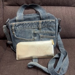 ✨️リメイクジーンズ生地ショルダーバッグ✨️
の画像