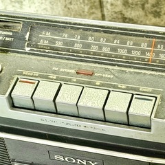 SONY「CF-2580」ステレオラジカセ ワンボックスデザインの画像
