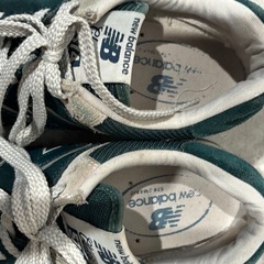 New Balance 574レディース24cmスニーカー ダークグリーンの画像