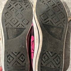 コンバース風　ピンク　星柄　スニーカーの画像