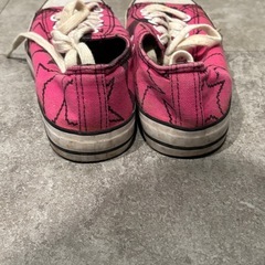 コンバース風　ピンク　星柄　スニーカーの画像