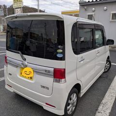 【SOLD OUT】即日乗帰り可能【車検整備済み✦タントカスタムＸ 2WD】後期型 L375S✦アイドリングストップ★左パワースライドドア✦ナビ✦テレビ✦Bluetooth✦バックカメラ✦ETC✦の画像