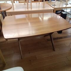 ★リユースのサカイつくば店★TK7727  ダイニングテーブルセット椅子4脚 ブラウン H65×D90×W121 クリーニング済みの画像