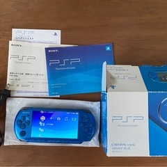 PSP-3000 VIBRANT BLUE ソフト4本とメモリースティクPROデュオ（4GB