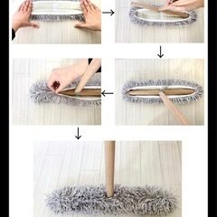 モコモコ省スペースモップミニ　フロアモップ　替えモップ付き 日本製の画像