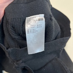 UNIQLO リブニットパンツ　S ブラックの画像