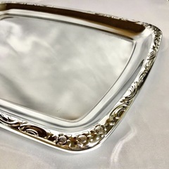 昭和レトロ　パーティープレート　大皿　金属製の画像