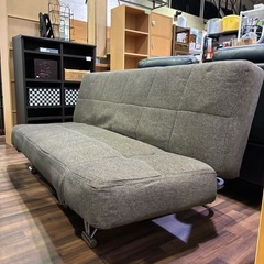 【バナナ苫小牧】布地 3人掛けソファーベッド ブラウン系の画像