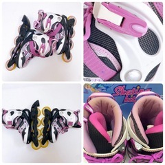 FILA インラインスケート 付属品完備 ピンク 22.5~25.5の画像