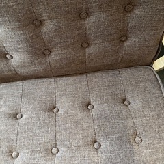 Lifesia ソファ カウチ ソファー 3人掛け ファブリック 肘付き 天然木脚 幅155cm シンプル 北欧 ナチュラル ブラウン の画像