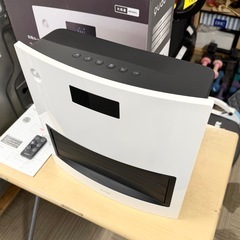 ④【展示未使用品‼️】クワッズ 自動ルーバー セラミックヒーター ムービングヒート 電気ファンヒーター  省エネ 大風量 暖房器具 リモコン付き ホワイト♪ の画像
