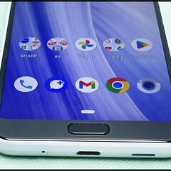中古 アクオス AQUOS sence3 plus SHV46 ホワイト (au 〇判定) SIMロック解除済 の画像