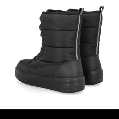 ブラック スノーブーツ 防水 防寒 ウィンターブーツ 冬用　子供靴　ブーツ　防滑　ガラス配合　幅広　３Eの画像