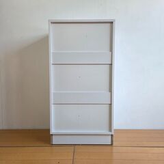 未使用訳あり カウンター下収納 チェスト 幅45ホワイト ランドリー リビング 棚 ラック サイドボード キャビネット 引出 引出し タンスの画像