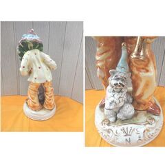 カポディモンテ 陶器人形 ピエロ 犬 サーカス オブジェ CAPODIMONTE