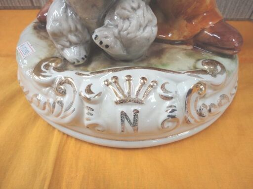 カポディモンテ 陶器人形 ピエロ 犬 サーカス オブジェ CAPODIMONTE