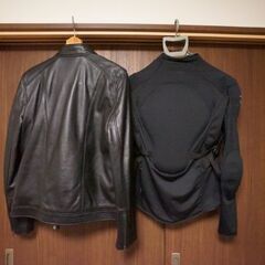 革ライダーズジャケットL、コミネインナープロテクターLの画像