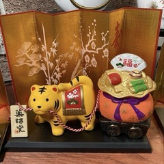 干支置物7点まとめ売り　とら2点・とり・ひつじの画像