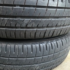 155/65/14 バリ山タイヤ　ダンロップ　
車検用　転がし用の画像