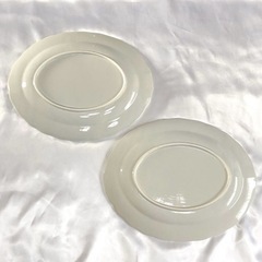 風景画パーティープレート　2枚セット　大皿　陶磁器　昭和レトロ　ヴィンテージの画像