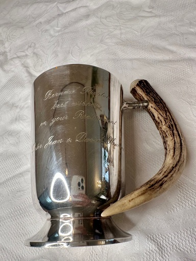 イギリス ヴィンテージ ビアマグ Silver Plated