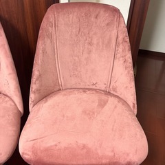 ベロア調　ダイニングチェア　2脚セットの画像