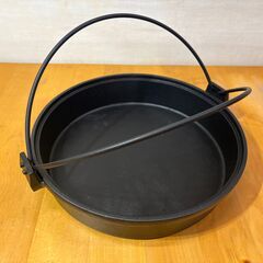 すき焼き鍋 すき鍋 鉄製 ニコー 28cm つる付き 鉄器 鉄鋳物 未使用品の画像