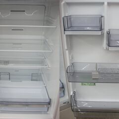 美品 東芝 356L 3ドア 冷蔵庫 GR-W36SV 2025年製 右開き ベジータ グレインアイボリーの画像