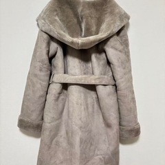 PINKY&DIANNE フード付きロングコート 38サイズ グレーの画像