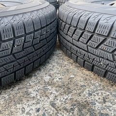 【売れました】145/80R13 スタッドレスホイールセット ヨコハマ22年製 バリ溝 マットブラック塗装の画像