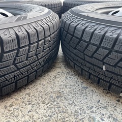 【売れました】145/80R13 スタッドレスホイールセット ヨコハマ22年製 バリ溝 マットブラック塗装の画像