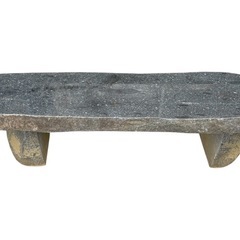 NO.2660【引取り限定】御影石 ベンチ 腰掛け 幅約170cm 高さ約55cm 庭園 テラス 玄関 ガーデニング 和風 傷汚れあり 中古の画像