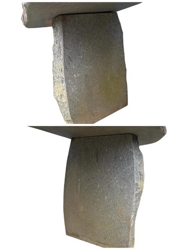 NO.2660【引取り限定】御影石 ベンチ 腰掛け 幅約170cm 高さ約55cm 庭園 テラス 玄関 ガーデニング 和風 傷汚れあり 中古 NO.2660【引取り限定】御影石 ベンチ 腰掛け 幅約170cm 高さ約55cm 庭園