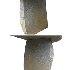 NO.2660【引取り限定】御影石 ベンチ 腰掛け 幅約170cm 高さ約55cm 庭園 テラス 玄関 ガーデニング 和風 傷汚れあり 中古の画像