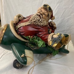 【SALE実施中】空飛ぶサンタクロースのオブジェ【クリスマス　飾り】の画像