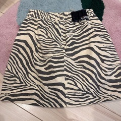 【7%morePINK】ゼブラ柄スカート【まとめ割あり】の画像