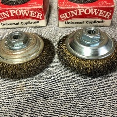 サンパワー　ワイヤーブラシ　3個セット　溶接　バリ取り　錆び取りの画像