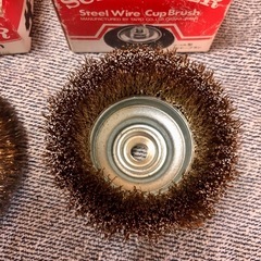 サンパワー　ワイヤーブラシ　3個セット　溶接　バリ取り　錆び取りの画像