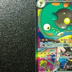 早い者勝ち！18日受け取れる方限定、ナンジャモのハラバリーSAR  ダイソーローダー付き　ポケモンカード   メガドリームの画像