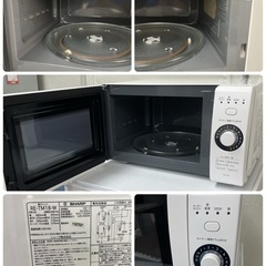 R247 ☀️ 生活家電3点セット SHARP 冷蔵庫・洗濯機・電子レンジ ⭐動作確認済⭐クリーニング済の画像