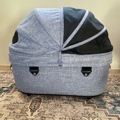 新品未使用・箱無し　エアバギー ドーム3 コット(メランジデニムのラージ)&ドームマット(カモフラージュ)&コットカバー(サンド)の3点の画像