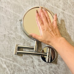 アームミラー　5倍拡大壁掛けミラー  折りたたみ式の画像