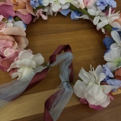 お花　かんむり　腕輪　セットの画像