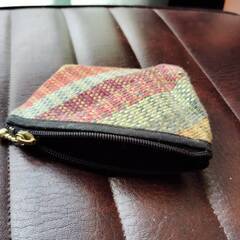マルチカラー ストライプ柄 小銭入れ コインケース ポーチの画像